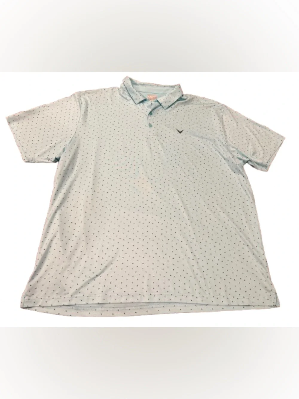 Callaway Men’s Light Blue/Teal Men’s Polo with Micro Dot Pattern Size XXL